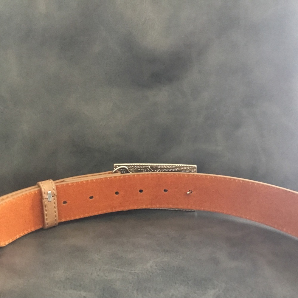 Brown Suede Leather Women's Belt - Picture 3 of 6